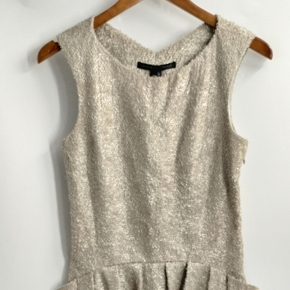 Theyskens' X‎ Theory Felda Silver Textured Cocktail Dress